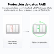 UGREEN NASync DXP4800 NAS de escritorio de 4 bahías, CPU Intel N100 de cuatro núcleos
