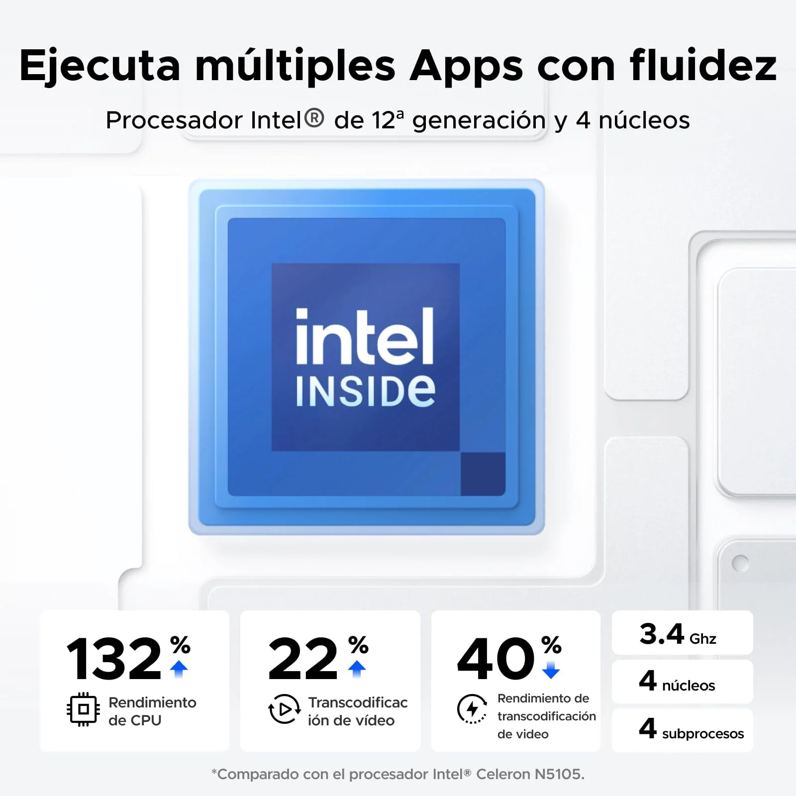 UGREEN NASync DXP4800 NAS de escritorio de 4 bahías, CPU Intel N100 de cuatro núcleos