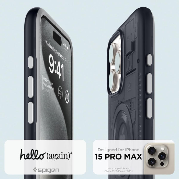 Case Spigen Classic C1 Mag iPhone 15 Pro Max (MagSafe) - Graphite