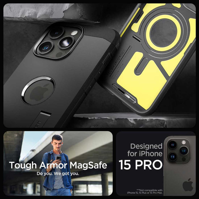 Case Spigen Tough Armor Mag iPhone 15 Pro (MagSafe) - Black