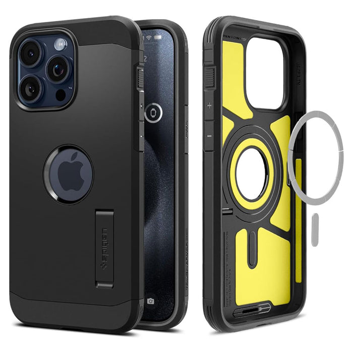 Premium Case iPhone 15 Pro Max (MagSafe) - Spigen Tough Armor Mag Black —  Dastore