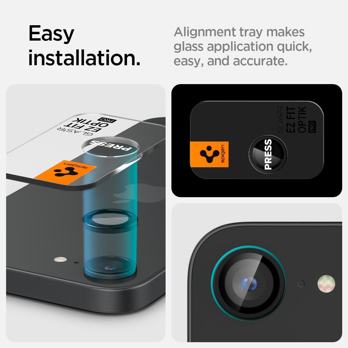 Protector de Cámara Spigen Optik Pro Ez Fit iPhone 16e (2 Pack)