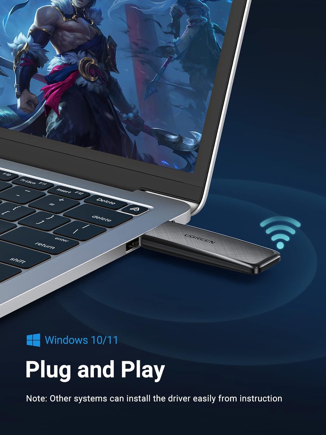 Ugreen Adaptador Wi-fi USB Doble Banda - 50340