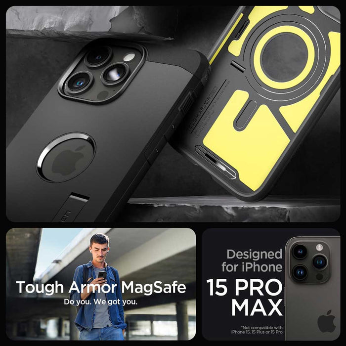 Case Spigen Tough Armor Mag iPhone 15 Pro Max (MagSafe) - Black