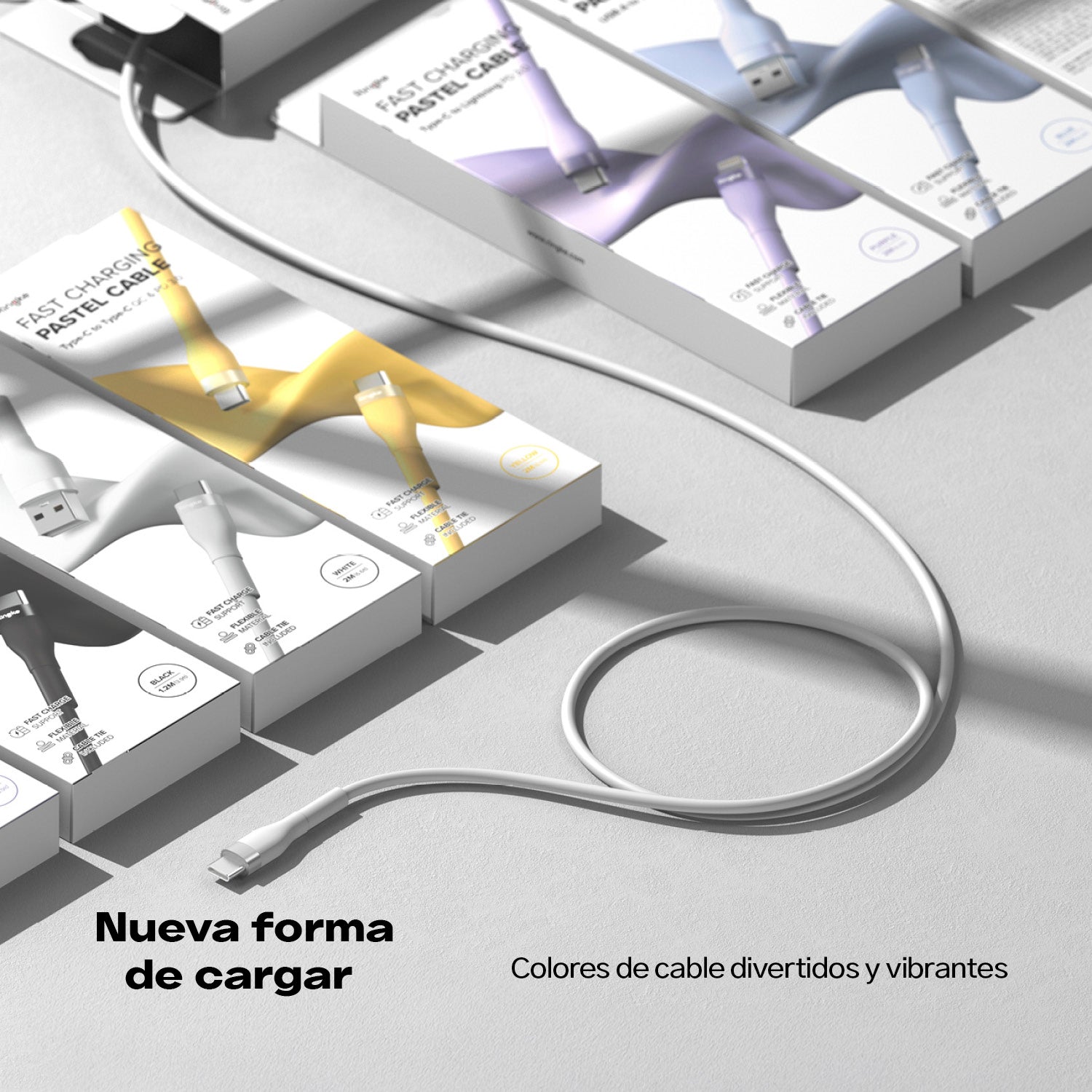 Cargador Ringke Carga Rápida Tipo C a Lightning (2 Metros)