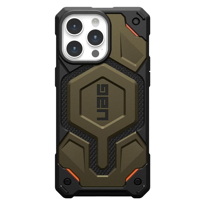 Case UAG Monarch Pro iPhone 15 Pro Max (MagSafe) - Kevlar Elemental Green