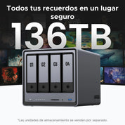 UGREEN NASync DXP4800 NAS de escritorio de 4 bahías, CPU Intel N100 de cuatro núcleos