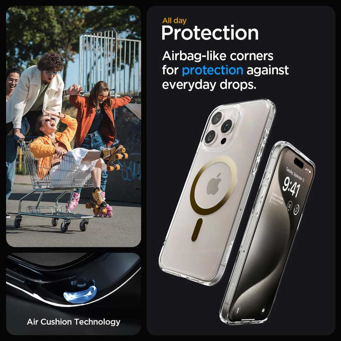 Funda Spigen Ultra Hybrid Mag MagSafe iPhone 15 Pro Oro Case - Shop