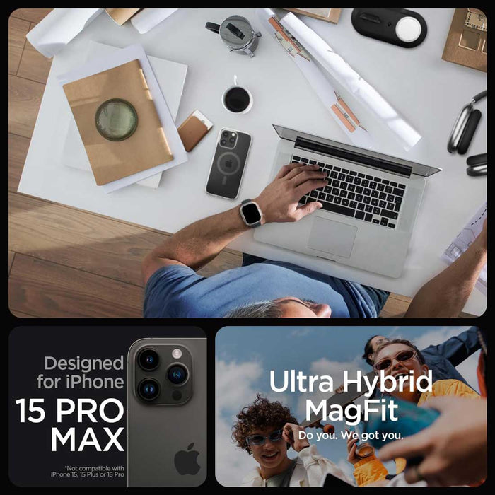 Case Spigen Ultra Hybrid Mag iPhone 15 Pro Max (MagSafe) - Graphite