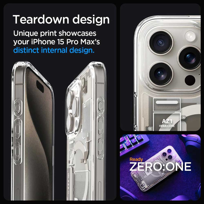Case Spigen Ultra Hybrid Zero One Titanium iPhone 15 Pro Max (MagSafe)