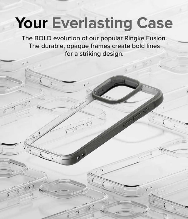 Case Ringke Fusion Bold iPhone 15 Pro Max - Gray