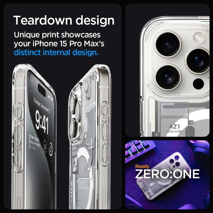 Case Spigen Ultra Hybrid Zero One White iPhone 15 Pro Max (MagSafe)