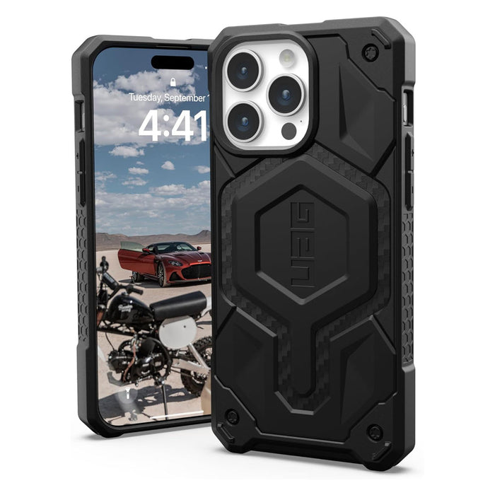 Case UAG Monarch Pro iPhone 15 Pro Max (MagSafe) - Carbon Fiber