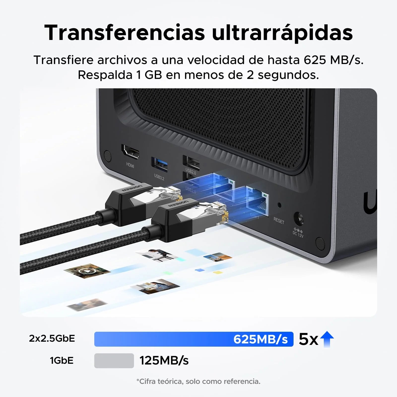 UGREEN NASync DXP4800 NAS de escritorio de 4 bahías, CPU Intel N100 de cuatro núcleos