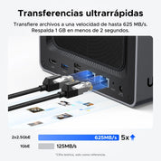 UGREEN NASync DXP4800 NAS de escritorio de 4 bahías, CPU Intel N100 de cuatro núcleos
