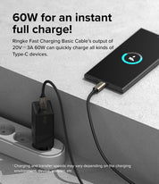 Ringke Carga Rápida 12W Trenzado Nylon Tipo C a C - 1M