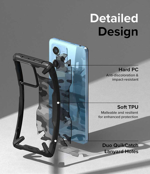 Case Ringke Fusion-X Design Xiaomi Redmi Note 12 Pro 5G / Poco X5 Pro 5G - Camo Black