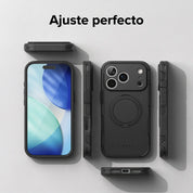 Case iPhone 18 Pro Max / 17 Pro Max Ringke Alles Black con Kickstand y MagSafe