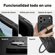 Case iPhone 18 Pro Max / 17 Pro Max Ringke Alles Black con Kickstand y MagSafe