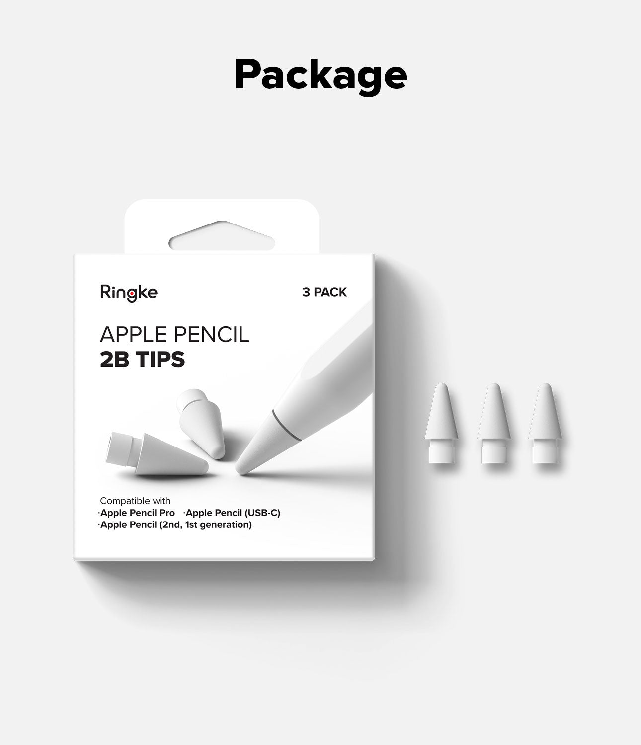 Puntas de Repuesto Ringke 2B Tip Apple Pencil (3 UND)