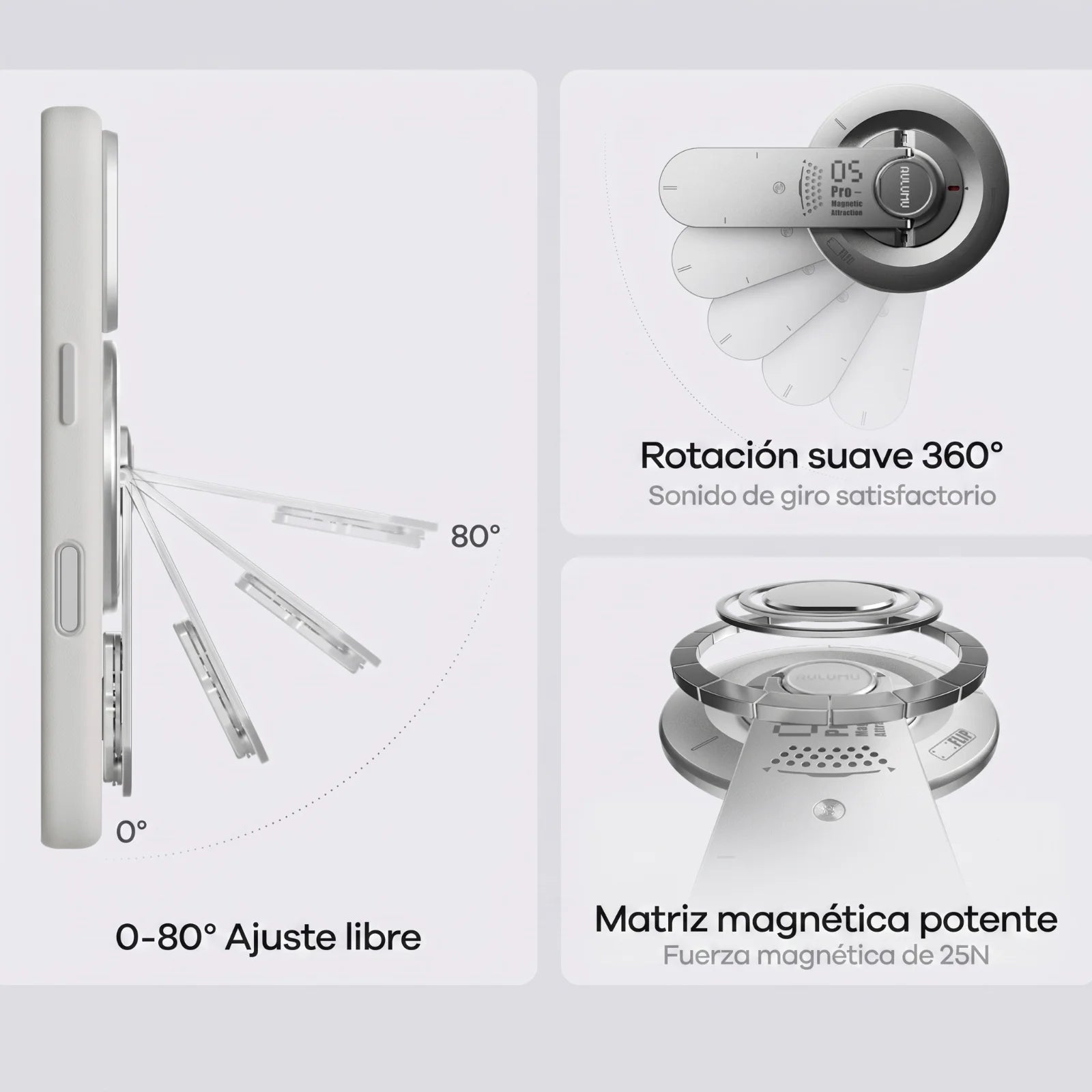 AULUMU G05 Pro - soporte magnético MagSafe de aluminio multifunción