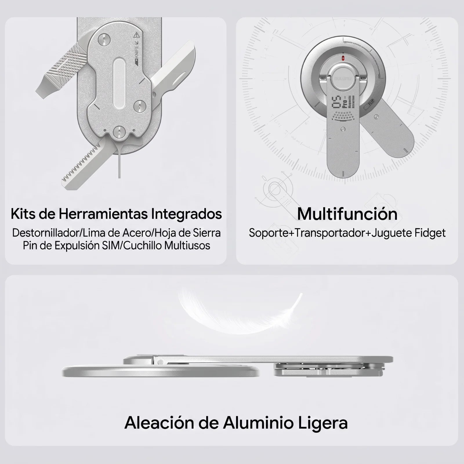 AULUMU G05 Pro - soporte magnético MagSafe de aluminio multifunción