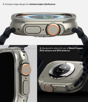 Case Ringke Bezel Styling Premium + Protector de Pantalla Vidrio Apple Watch Ultra 2 / 1 (49mm)