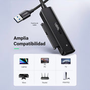 Adaptador UGREEN USB-A a SSD/HDD 2.5”