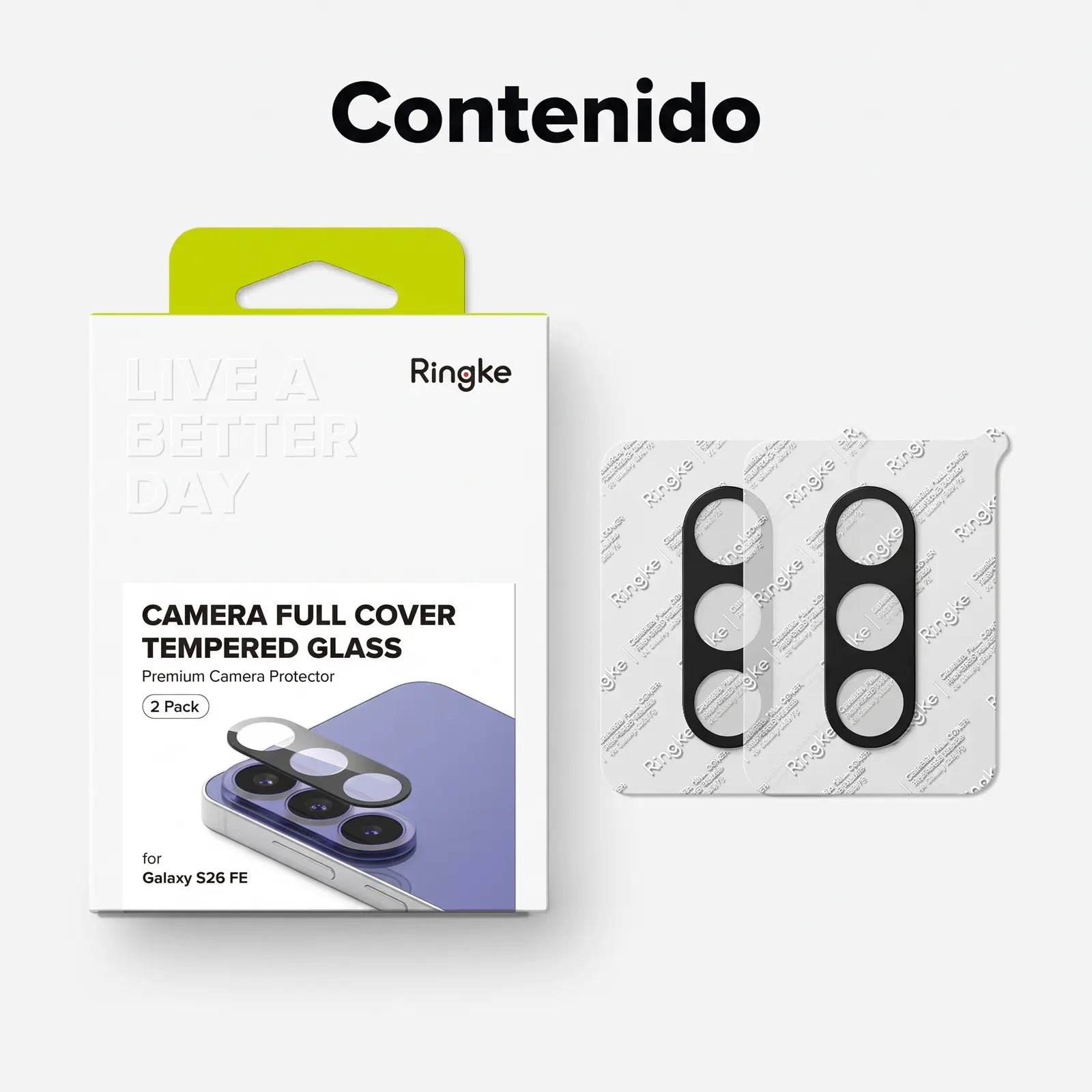 Ringke Protector de Cámara Vidrio Templado para Galaxy S26 FE