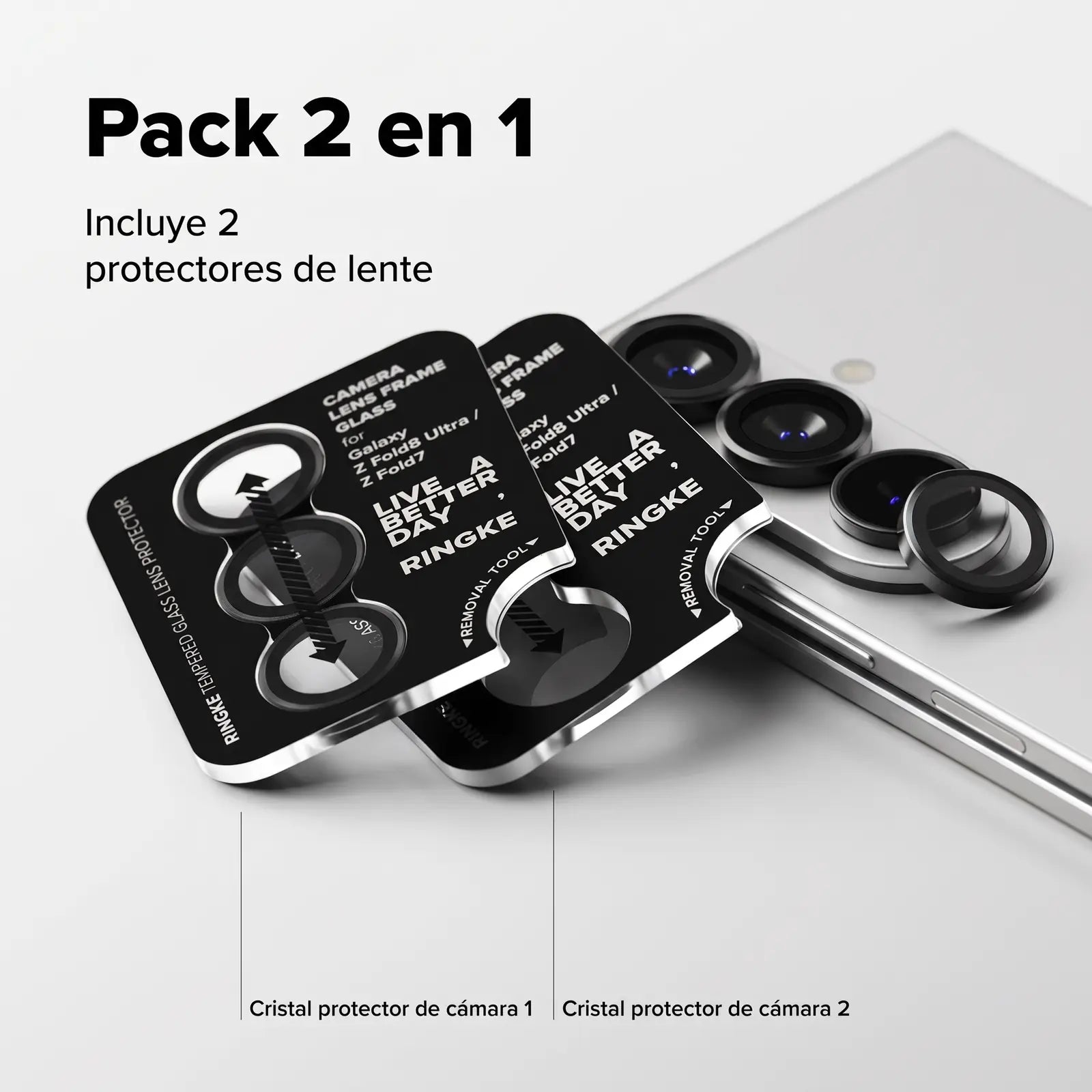 Ringke Protector de Lente Galaxy Z Fold 8 Ultra Vidrio Templado