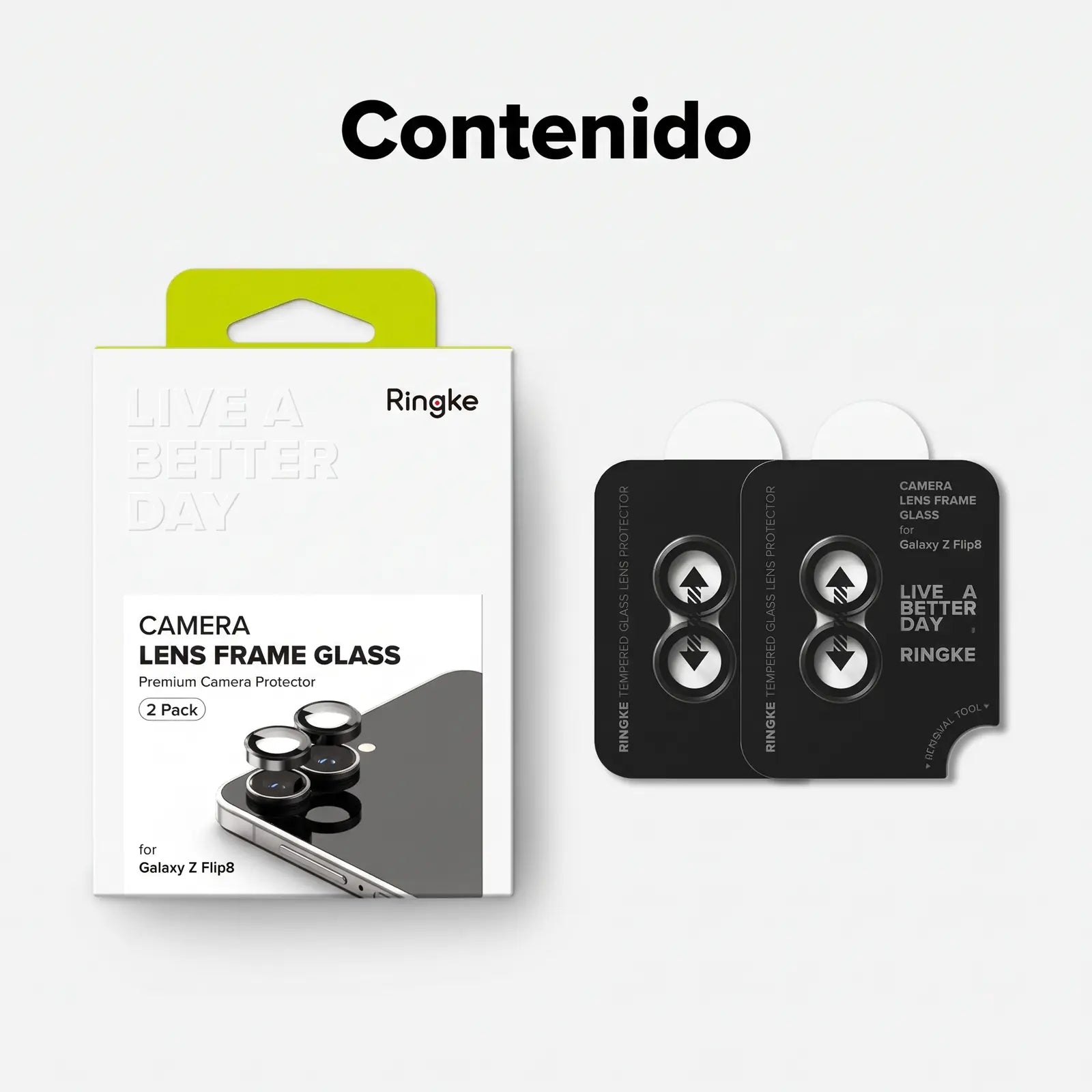Ringke Protector de Lente Galaxy Z Flip 8 Vidrio Templado