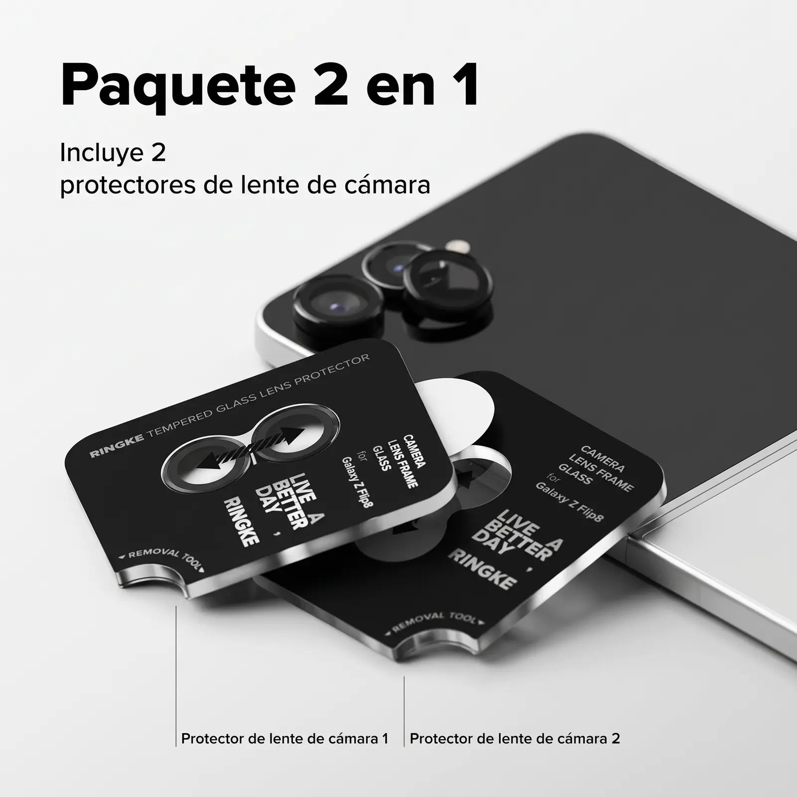 Ringke Protector de Lente Galaxy Z Flip 8 Vidrio Templado