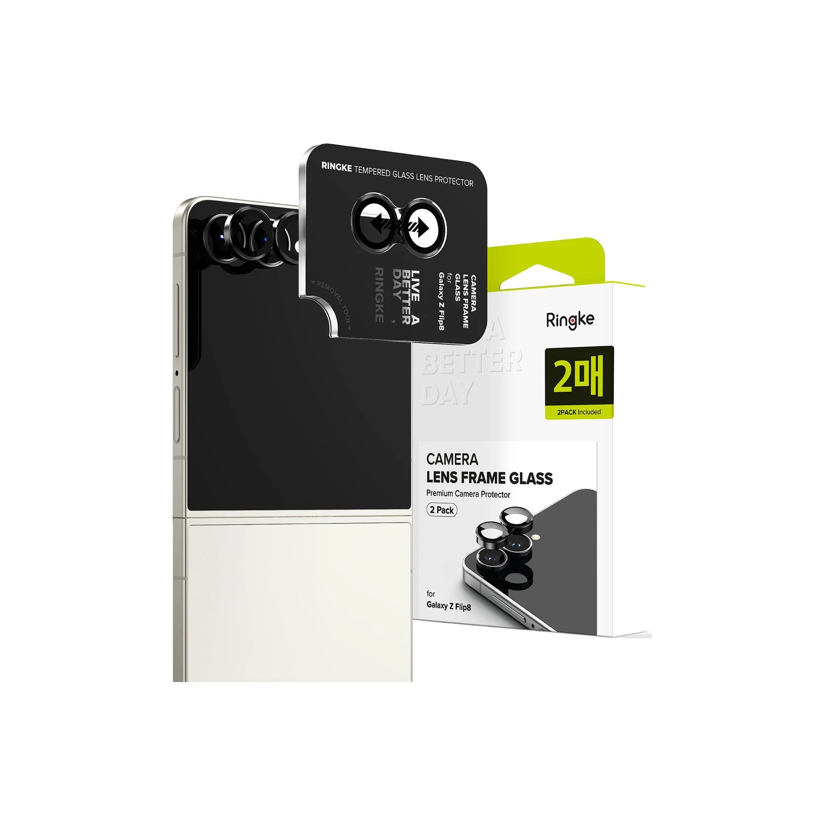 Ringke Protector de Lente Galaxy Z Flip 8 Vidrio Templado