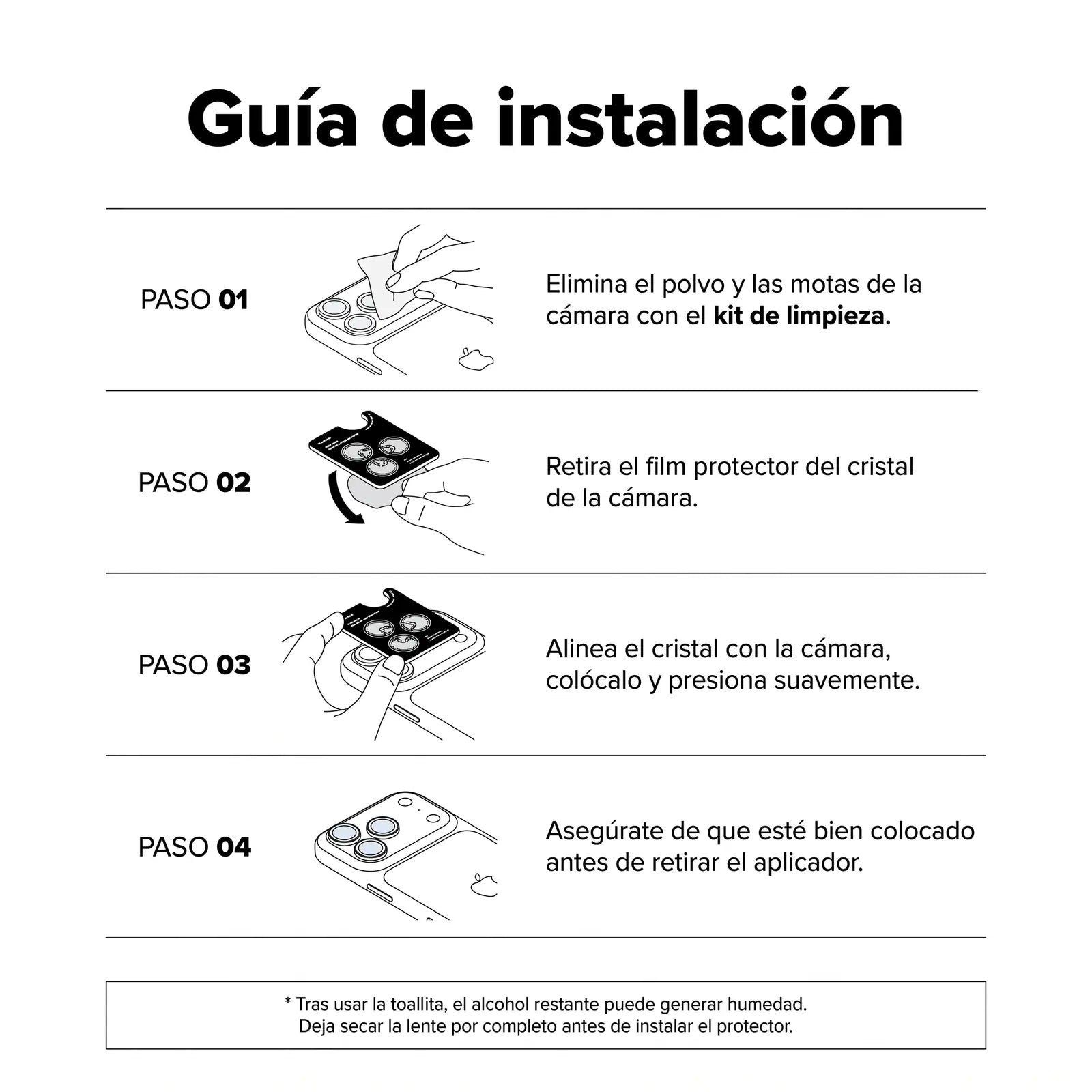 Ringke Protector de Lente iPhone 18 Pro / 18 Pro Max Vidrio 9H