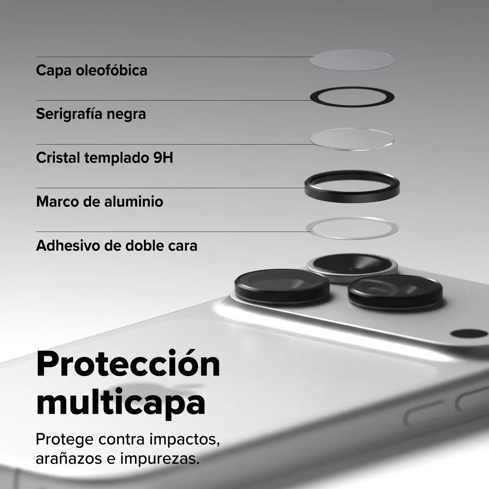 Ringke Protector de Lente iPhone 18 Pro / 18 Pro Max Vidrio 9H