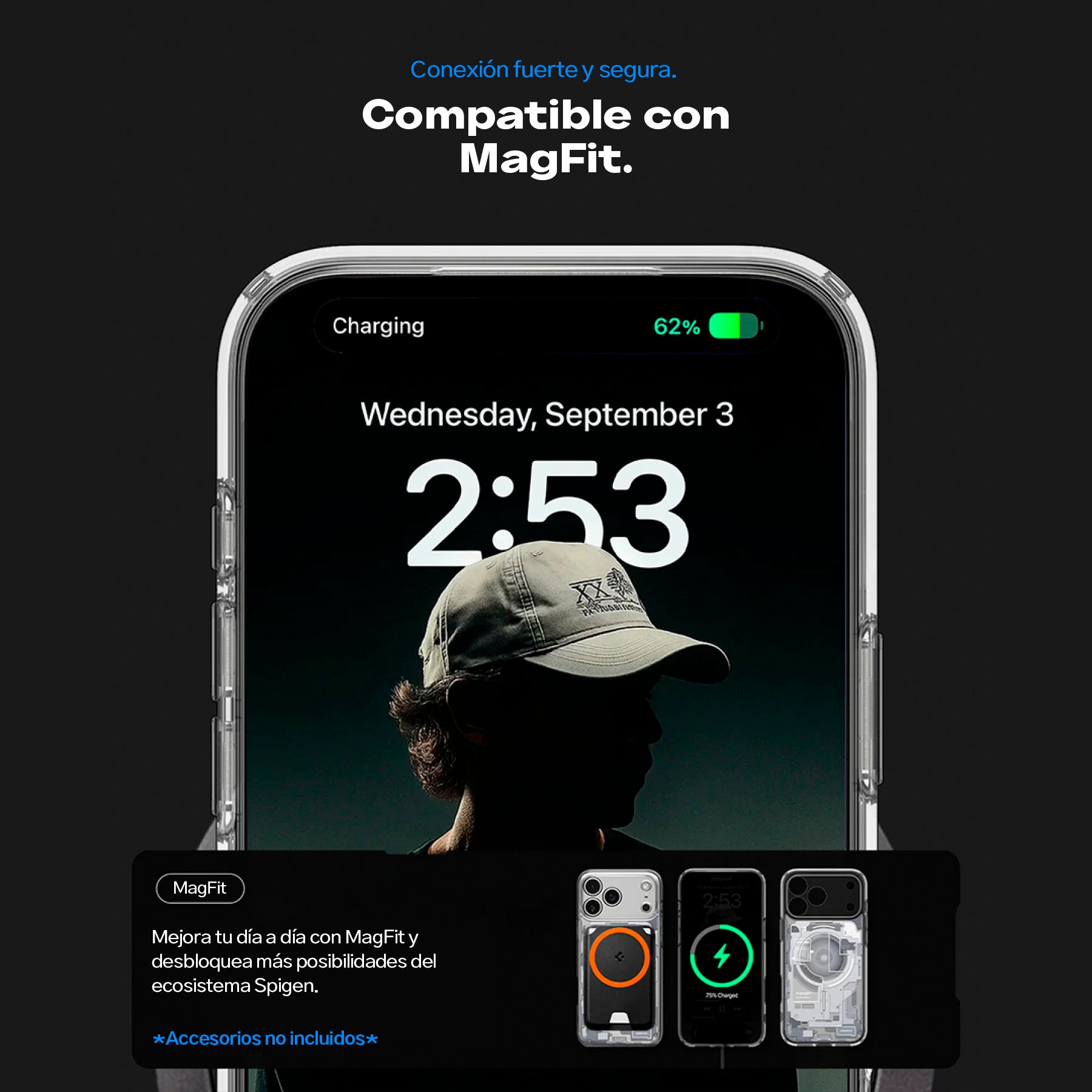 Case Spigen Ultra Hybrid Zero One Mag Fit iPhone 17 Pro (MagSafe) - Black