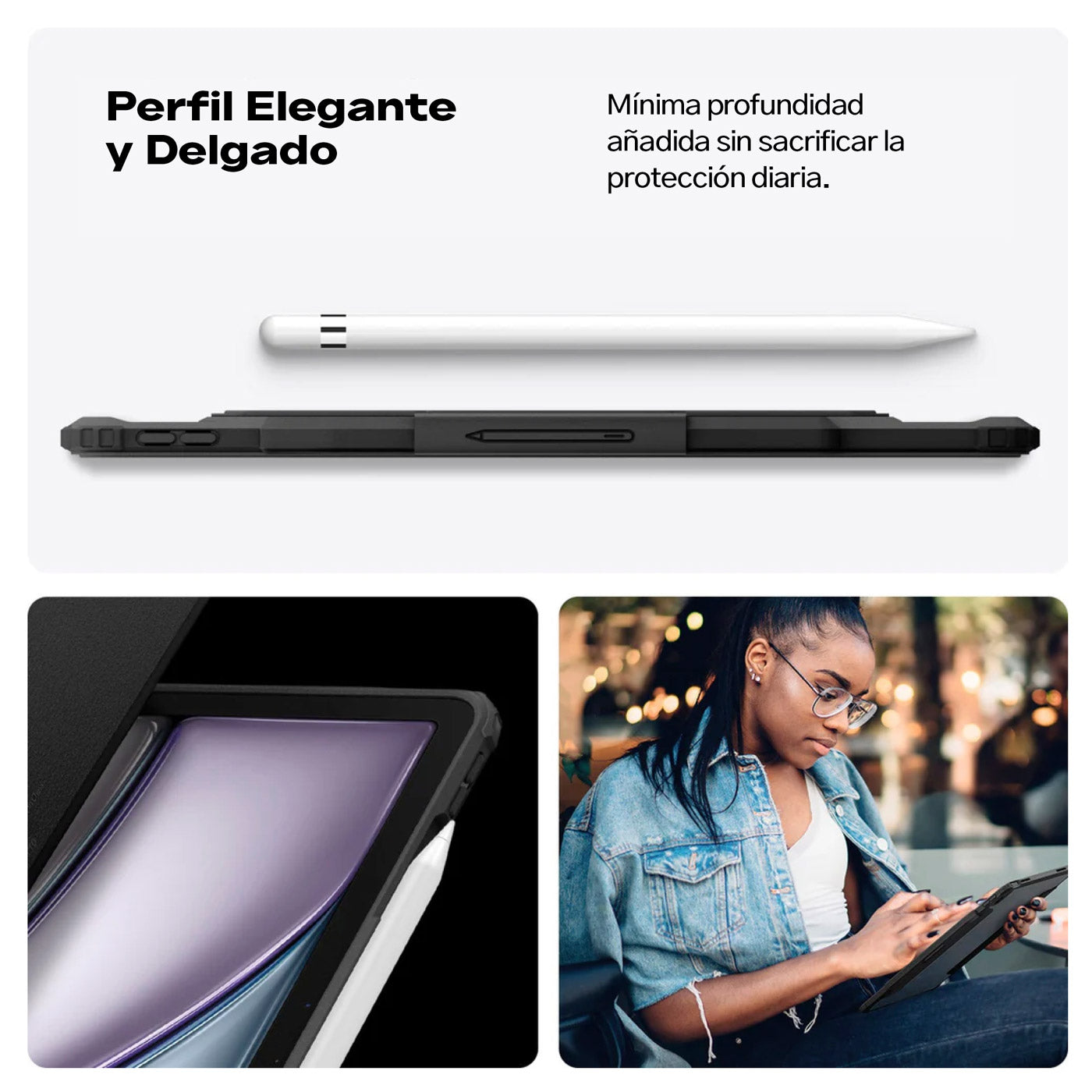 Case Spigen Air Skin Pro Smart iPad Air 11" M3 M2 (2025/2024) / iPad 10.9 5th 4th (2022/2020)