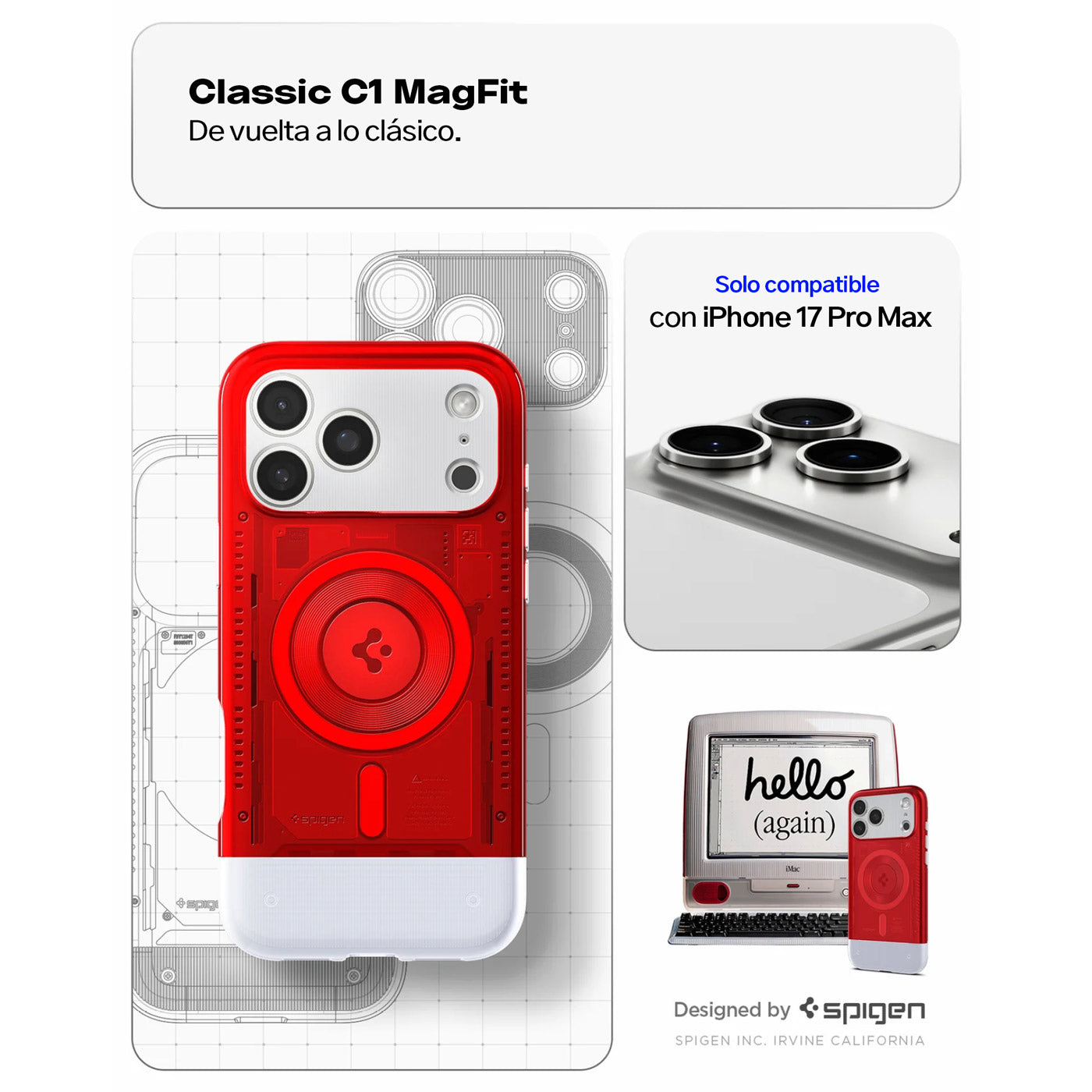 Case Spigen Classic C1 Mag iPhone 17 Pro Max (MagSafe)