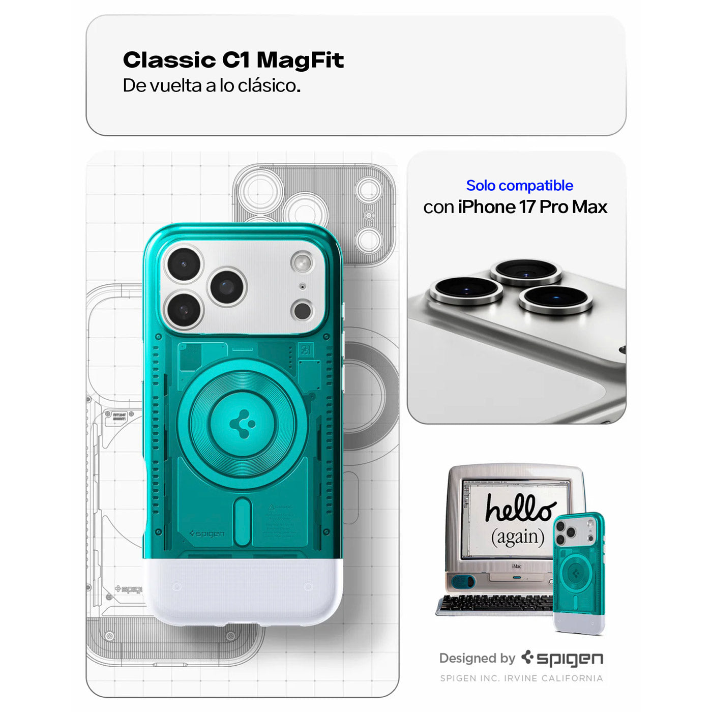 Case Spigen Classic C1 Mag iPhone 17 Pro Max (MagSafe)