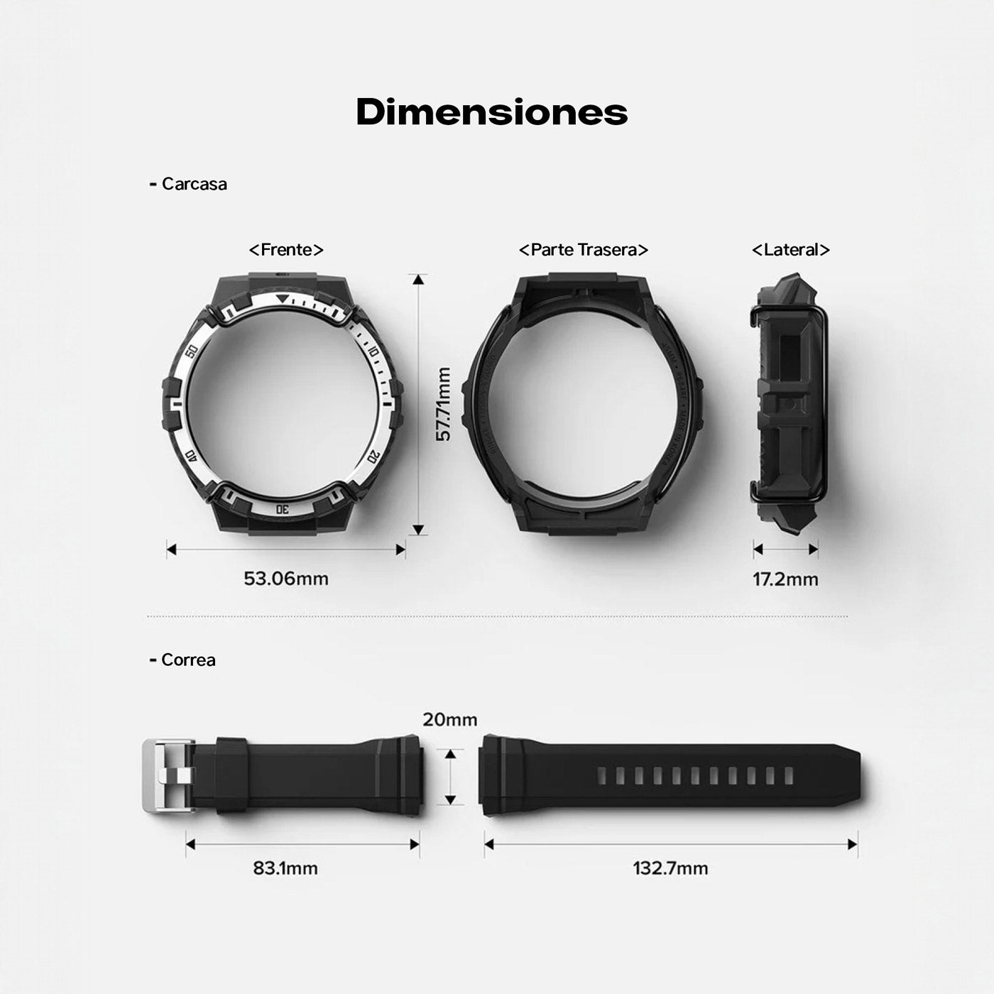 Case Ringke Fusion X Guard + Wire Galaxy Watch 5 Pro (45mm) Case + correa