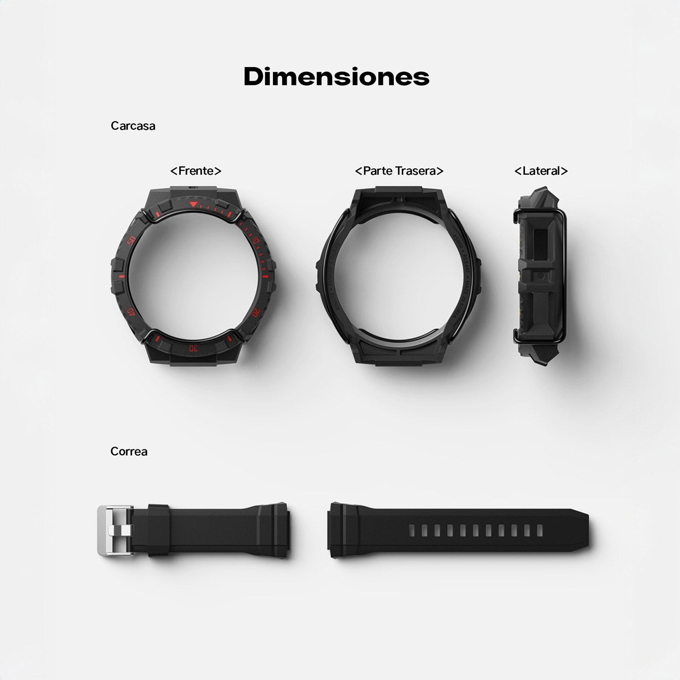 Case Ringke Fusion X Guard + Wire Galaxy Watch 5 Pro (45mm) Case + correa