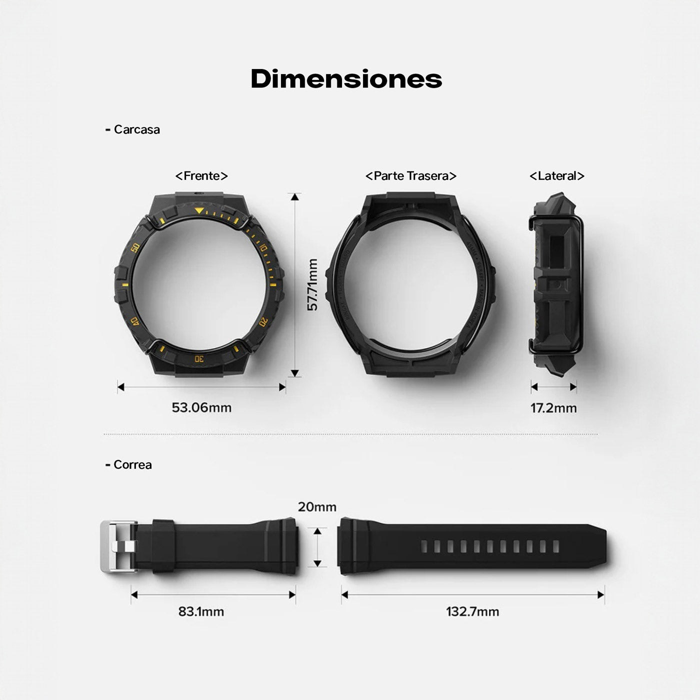 Case Ringke Fusion X Guard + Wire Galaxy Watch 5 Pro (45mm) Case + correa
