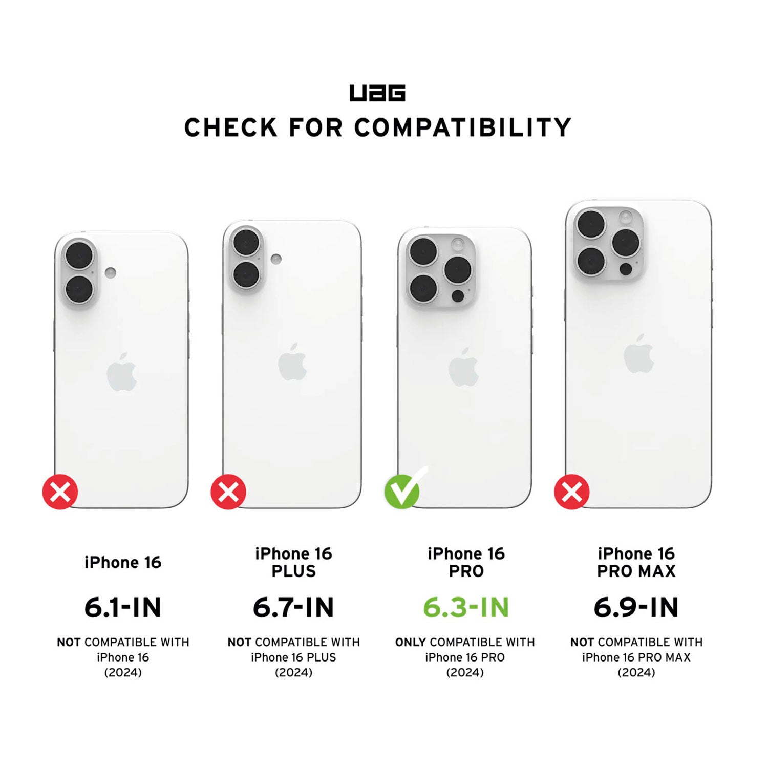 Case UAG Civilian iPhone 16 Pro (MagSafe) - Black