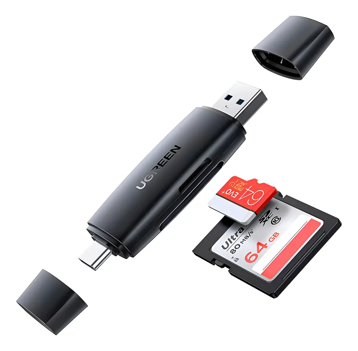 UGREEN lector de tarjetas SD y microSD USB-C y USB-A 3.0
