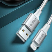 Cable UGREEN Lightning a USB 2.4A – 1.5 m (60161, Silver)