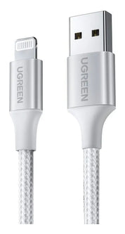 Cable UGREEN Lightning a USB 2.4A – 1.5 m (60161, Silver)
