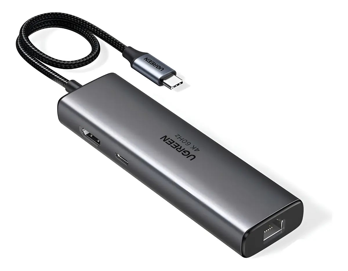 UGREEN hub USB-C 6 en 1 con HDMI 4K, LAN RJ45 y PD