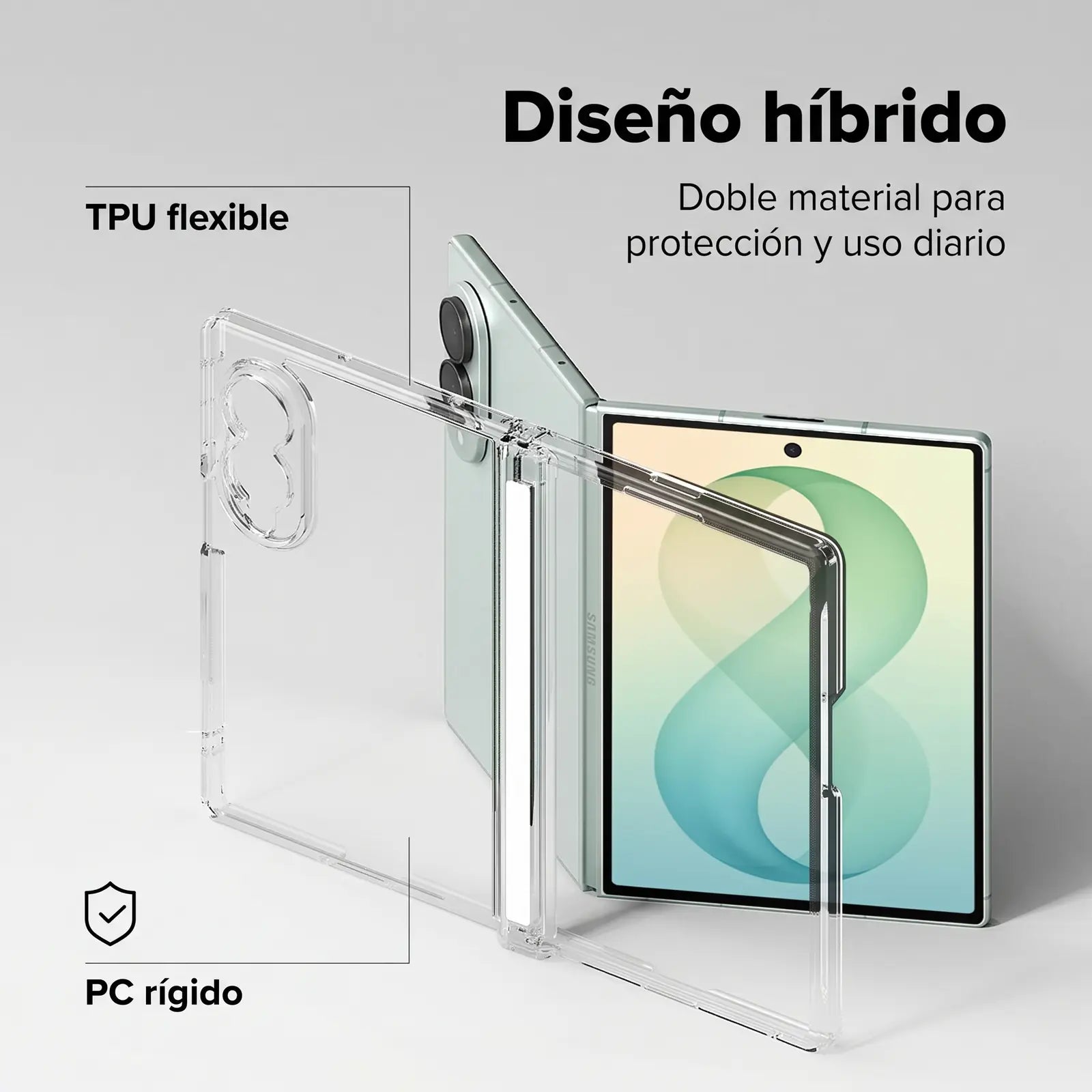 Case Ringke Fusion Flap para Galaxy Z Fold 8 con Bisagra