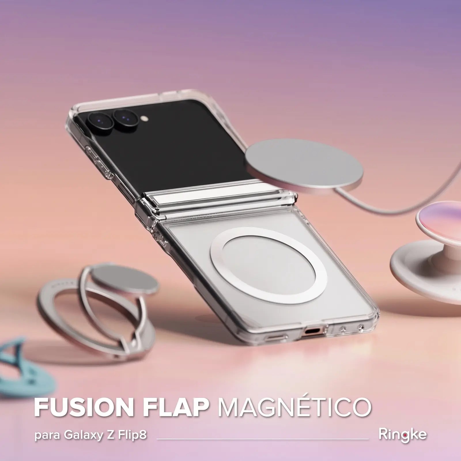 Case Galaxy Z Flip 8 Ringke Fusion Flap Magnetic con MagSafe