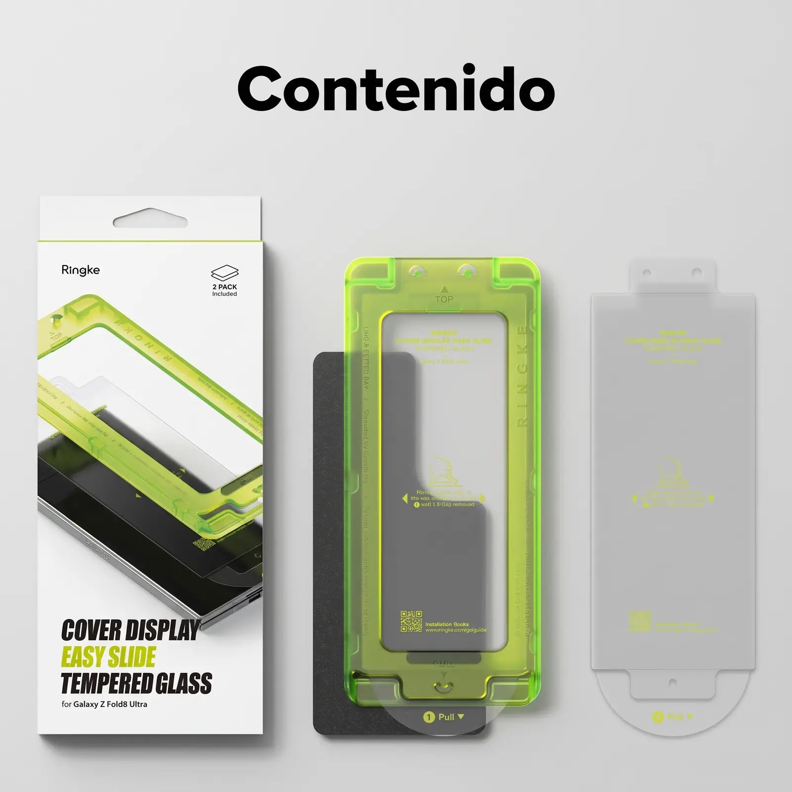 Protector Ringke Easy Slide Vidrio Templado para Pantalla Externa Galaxy Z Fold 8 Ultra